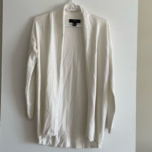 Forever 21 White Cardigan: Size Small